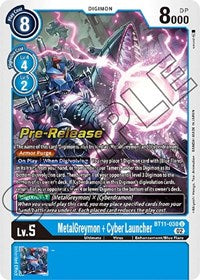 MetalGreymon + Cyber Launcher (BT11-030 U) [Dimensional Phase Pre-Release Cards]