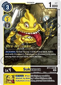 Sukamon (BT11-040 U) [Dimensional Phase Pre-Release Cards]