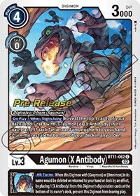 Agumon (X Antibody) (BT11-062 U) [Dimensional Phase Pre-Release Cards]