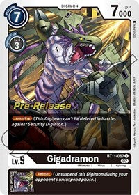 Gigadramon (BT11-067 U) [Dimensional Phase Pre-Release Cards]