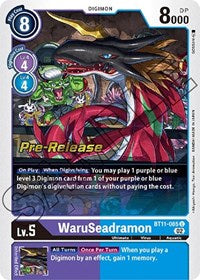 WaruSeadramon (BT11-085 U) [Dimensional Phase Pre-Release Cards]