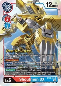 Shoutmon DX (BT11-018 R) [Dimensional Phase Pre-Release Cards]