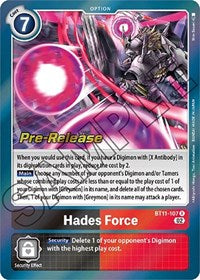 Hades Force (BT11-107 R) [Dimensional Phase Pre-Release Cards]