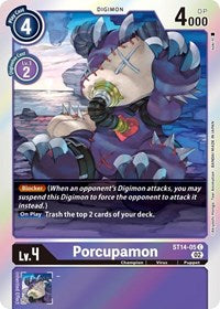 Porcupamon (ST14-05 C) [Starter Deck 14: Beelzemon Advanced Deck Set]