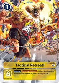 Tactical Retreat! (Alternate Art) (BT4-105 U) [Starter Deck 14: Beelzemon Advanced Deck Set]
