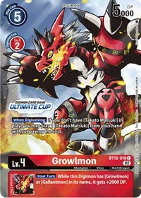 Growlmon (Ultimate Cup) (BT12-010 C) [Across Time]