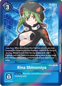 Rina Shinomiya (Event Pack 4) (BT2-086 R) [Release Special Booster 1.0]