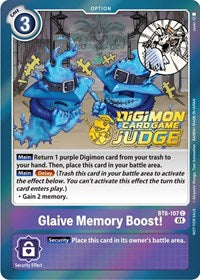 Glaive Memory Boost! (Judge Pack 3) (BT6-107 C) [Double Diamond]