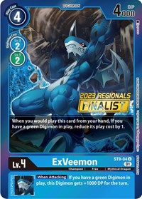 ExVeemon (2023 Regionals Finalist) (ST9-04 U) [Starter Deck 09: Ultimate Ancient Dragon]