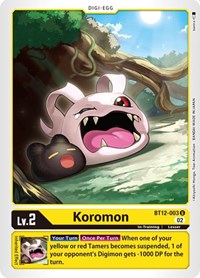 Koromon (BT12-003 U) [Across Time]