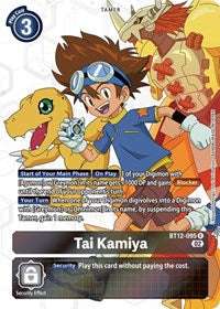 Tai Kamiya (Alternate Art) (BT12-095 R) [Across Time]