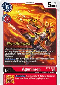 Agunimon (BT12-012 U) [Across Time Pre-Release Cards]