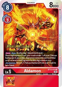 Aldamon (BT12-015 R) [Across Time Pre-Release Cards]