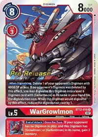WarGrowlmon (BT12-016 R) [Across Time Pre-Release Cards]