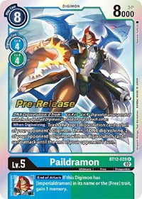 Paildramon (BT12-028 R) [Across Time Pre-Release Cards]