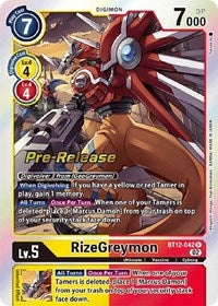 RizeGreymon (BT12-042 R) [Across Time Pre-Release Cards]