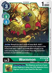 Wormmon (BT12-047 U) [Across Time Pre-Release Cards]