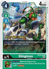 Stingmon (BT12-050 U) [Across Time Pre-Release Cards]