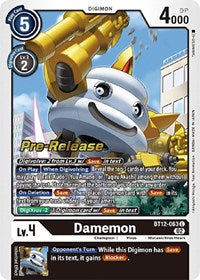 Damemon (BT12-063 U) [Across Time Pre-Release Cards]