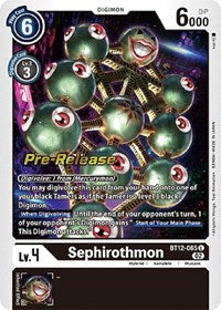 Sephirothmon (BT12-065 U) [Across Time Pre-Release Cards]