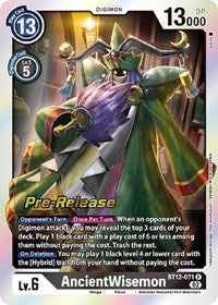 AncientWisemon (BT12-071 R) [Across Time Pre-Release Cards]