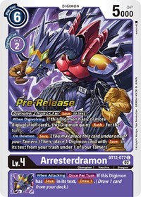 Arresterdramon (BT12-077 U) [Across Time Pre-Release Cards]