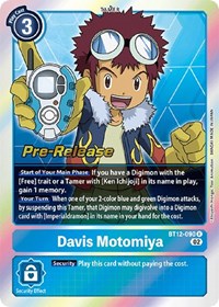 Davis Motomiya (BT12-090 R) [Across Time Pre-Release Cards]
