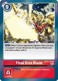 Final Xros Blade (BT12-100 R) [Across Time Pre-Release Cards]