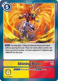 Shining Blast (BT12-104 R) [Across Time Pre-Release Cards]