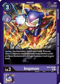 Impmon (April 2023 Beelzemon Special) (BT6-068 U) [Starter Deck 14: Beelzemon Advanced Deck Set Pre-Release Cards]