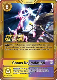 Chaos Degradation (2023 Store Participant) (ST10-14 R) [Starter Deck 10: Parallel World Tactician]