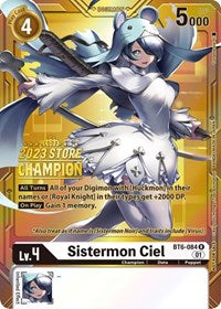 Sistermon Ciel (2023 Store Champion) (BT6-084 R) [Double Diamond]