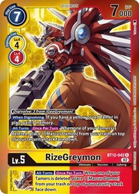RizeGreymon (Tamer Party -Special-) (BT12-042 R) [Across Time]