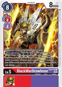 BlackWarGrowlmon (EX4-010 U) [Alternative Being Booster]