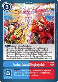 Adze Beast Blade and Shining Dragon Bullet (EX4-066 U) [Alternative Being Booster]