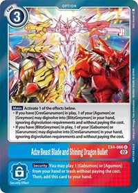 Adze Beast Blade and Shining Dragon Bullet (Alternate Art) (EX4-066 U) [Alternative Being Booster]
