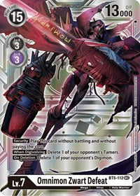 Omnimon Zwart Defeat (Silver Alternate Art) (BT5-112 SEC) [Alternative Being Booster]