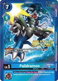 Paildramon (2023 Regionals Participant) (BT3-027 R) [Release Special Booster 1.5]