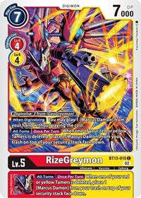 RizeGreymon (BT13-015 C) [Versus Royal Knights]