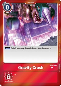 Gravity Crush (Event Pack 5) (BT1-090 C) [Release Special Booster 1.0]