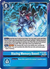Blazing Memory Boost! (Event Pack 5) (BT10-097 R) [Xros Encounter]