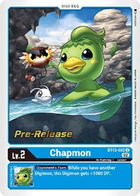 Chapmon (BT13-002 U) [Versus Royal Knights Pre-Release Cards]