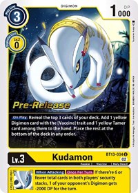 Kudamon (BT13-034 U) [Versus Royal Knights Pre-Release Cards]
