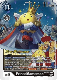 PrinceMamemon (BT13-074 U) [Versus Royal Knights Pre-Release Cards]
