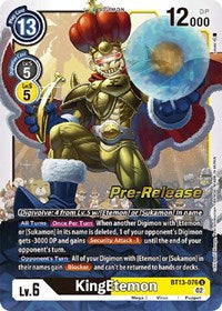 KingEtemon (BT13-076 U) [Versus Royal Knights Pre-Release Cards]