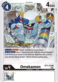 Omekamon (BT13-093 U) [Versus Royal Knights Pre-Release Cards]