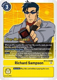 Richard Sampson (BT13-098 U) [Versus Royal Knights Pre-Release Cards]