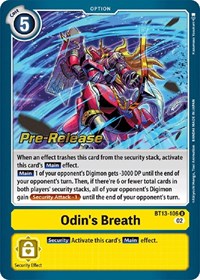 Odin's Breath (BT13-106 U) [Versus Royal Knights Pre-Release Cards]