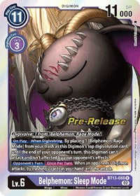 Belphemon: Sleep Mode (BT13-088 R) [Versus Royal Knights Pre-Release Cards]