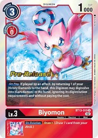 Biyomon (BT13-010 R) [Versus Royal Knights Pre-Release Cards]